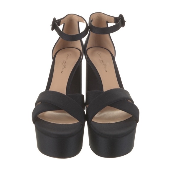 Gianvito Rossi | 110mm Sheridan Black Lycra Platform Sandals - Size IT 40 - Picture 3 of 8
